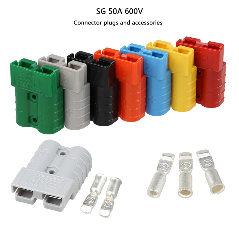 Bipolar 50A 600V battery power connector 